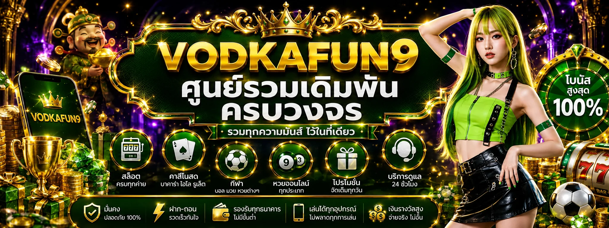 ภาพรวมบริการและข้อมูล VODKAFUN9